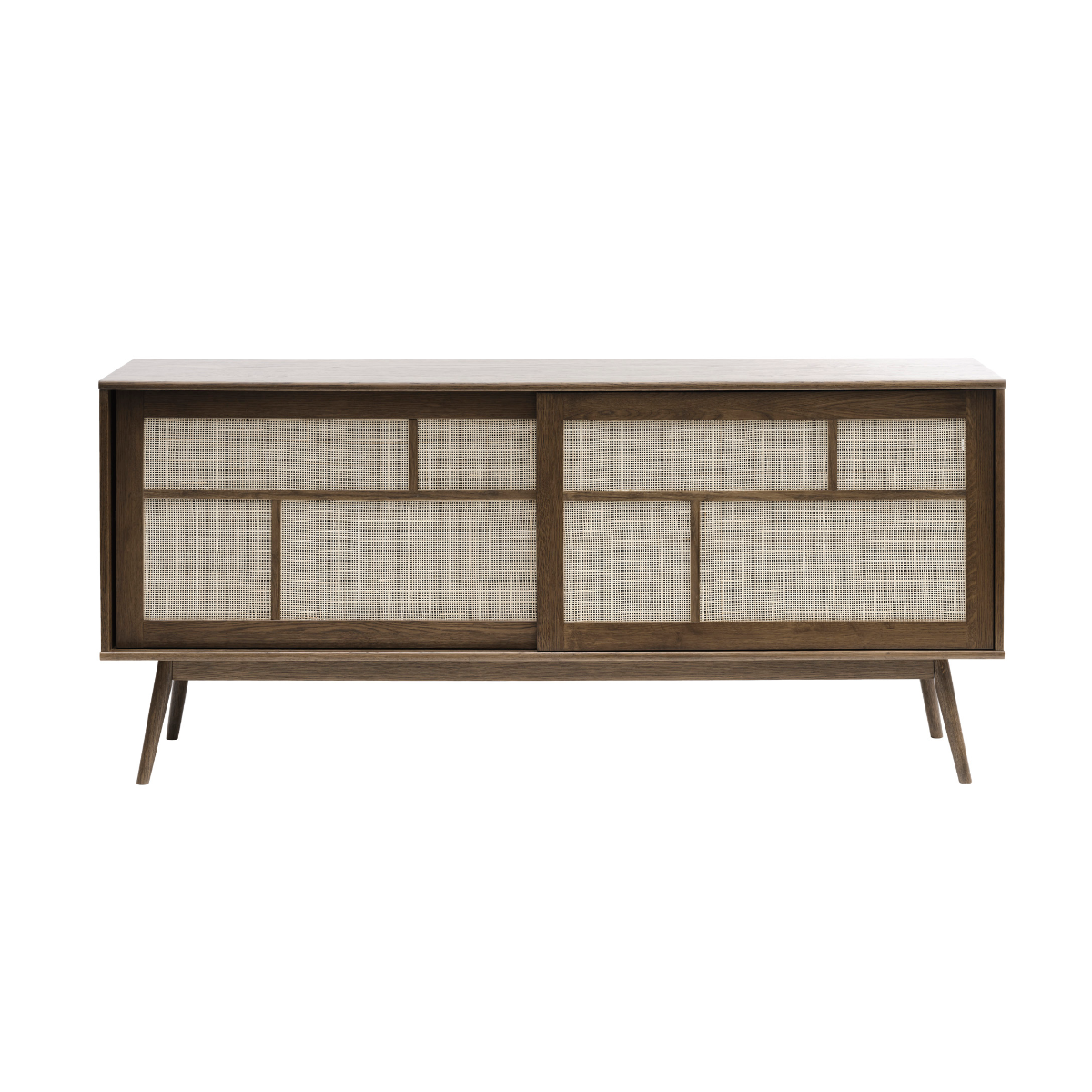 Dressoir Yass smoked eiken met rattan
