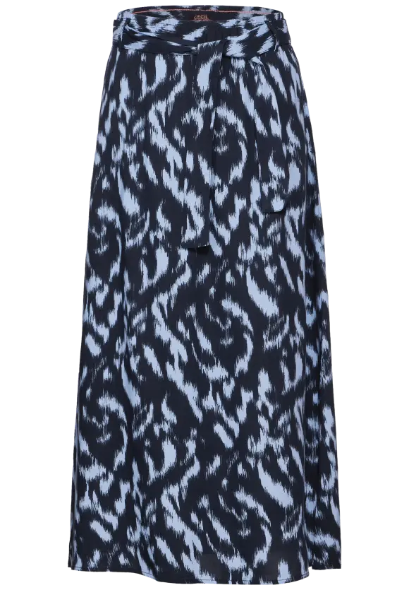 Viskose Print Rock - universal blue