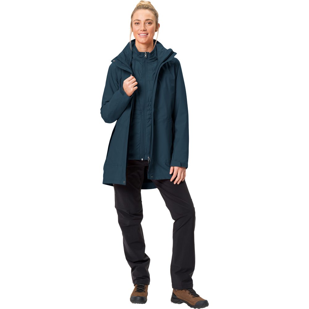 VAUDE Idris 3in1 Parka Damen dark sea