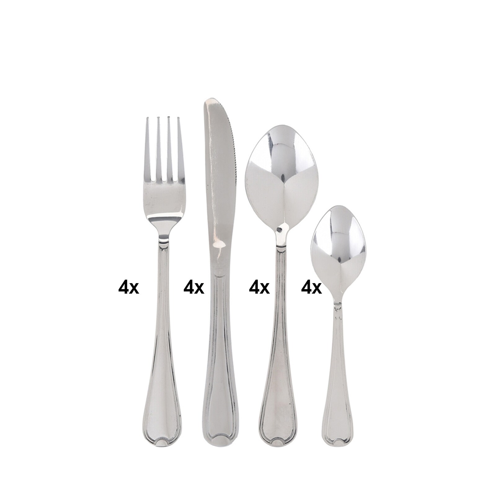 HTI-Living Besteck Set 16-teilig Edelstahl