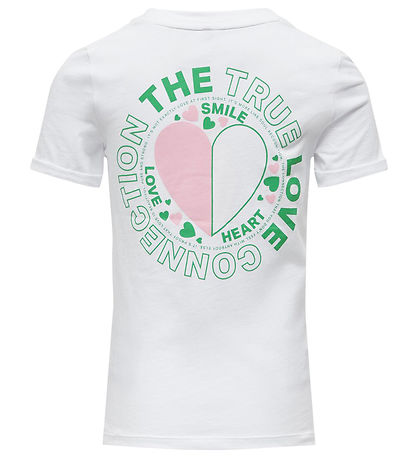 Kids Only T-Shirt - KogIna - Bright White/Love