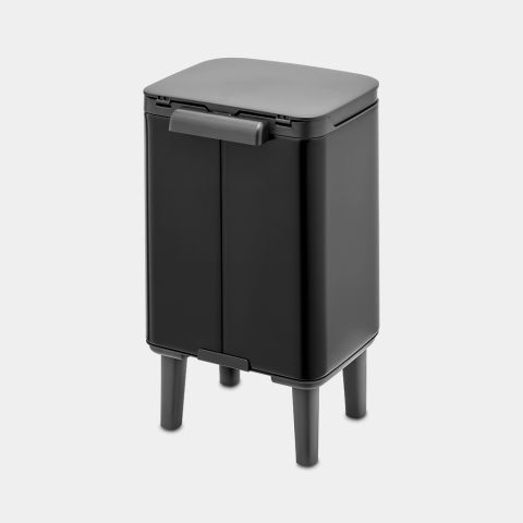 Bo Hi afvalemmer, 4L, kunststof binnenemmer - Matt Black