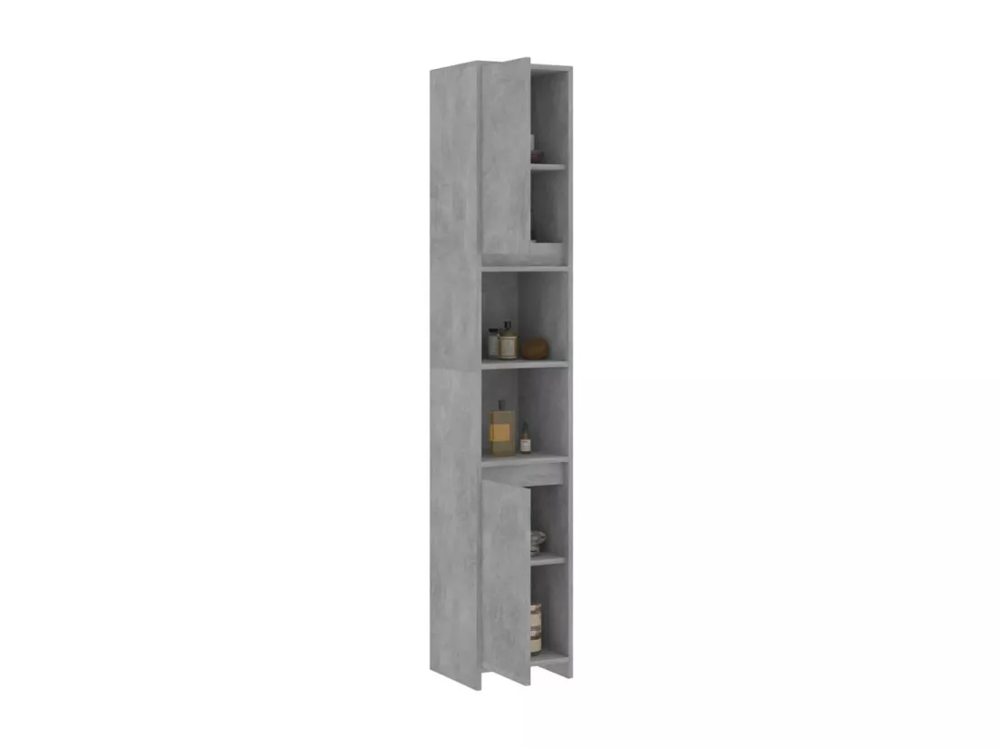 Armoire de salle de bain Gris béton 30x30x183,5 2