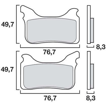 Plaquettes de freins Brembo Sinter Métal Fritté avant