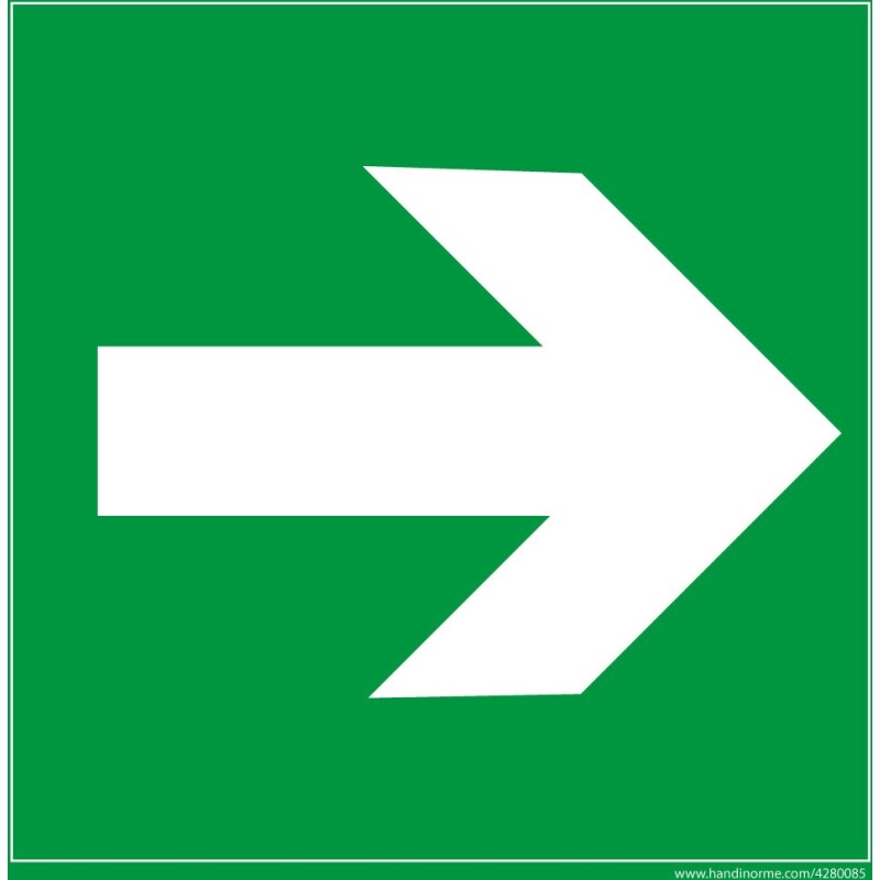 Panneau Evacuation flèche droite