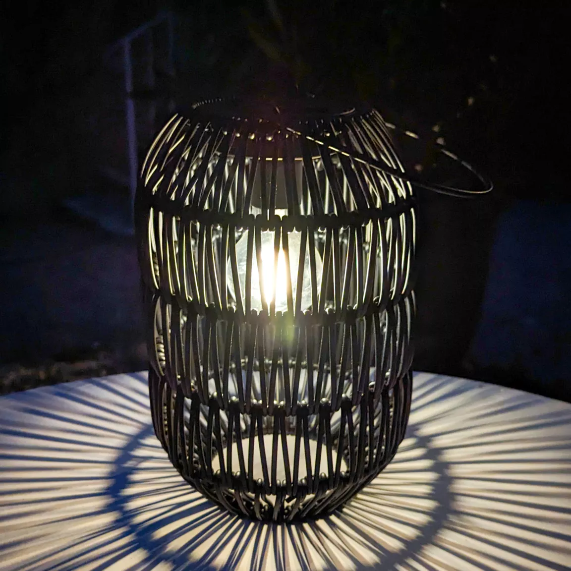 Lanterne de jardin solaire LED (H24,5 cm) Toscane Noir