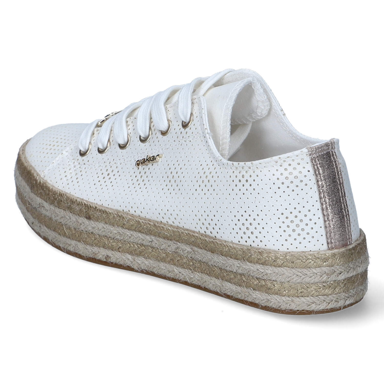 Rieker Schnürschuhe - perlweiss