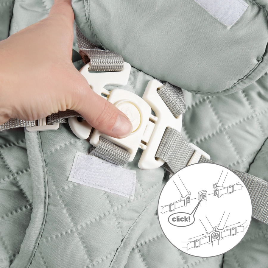 roba Treppenhochstuhl Born Up weiß Set 2 in 1 inkl. Aufsatz Style frosty green