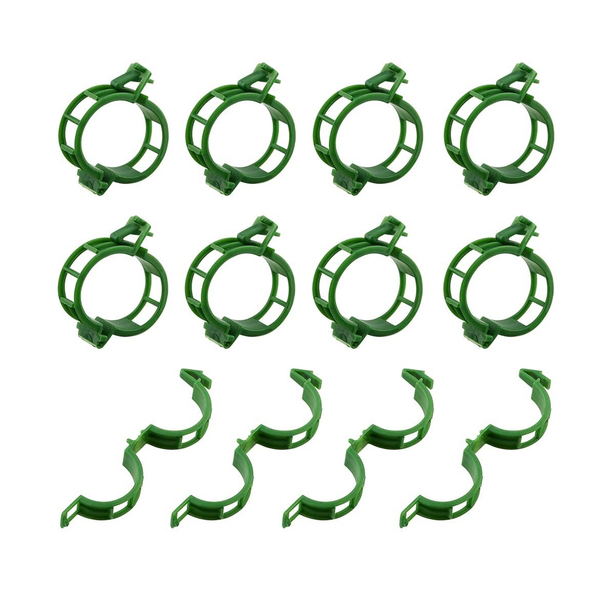 Klips for å støtte planter / espalier 100-pakning Grønn