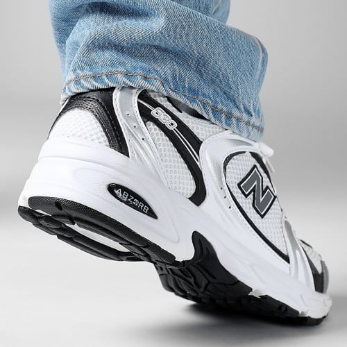 Baskets 530 MR530LB White Silver Black