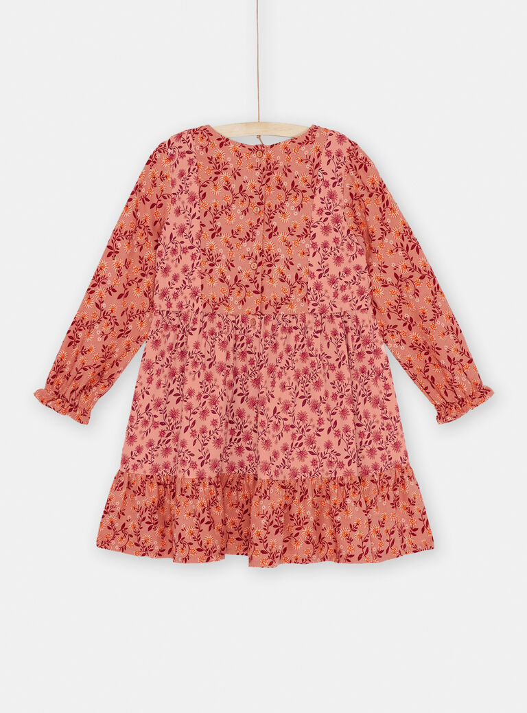 Robe terracotta à imprimé fleuri