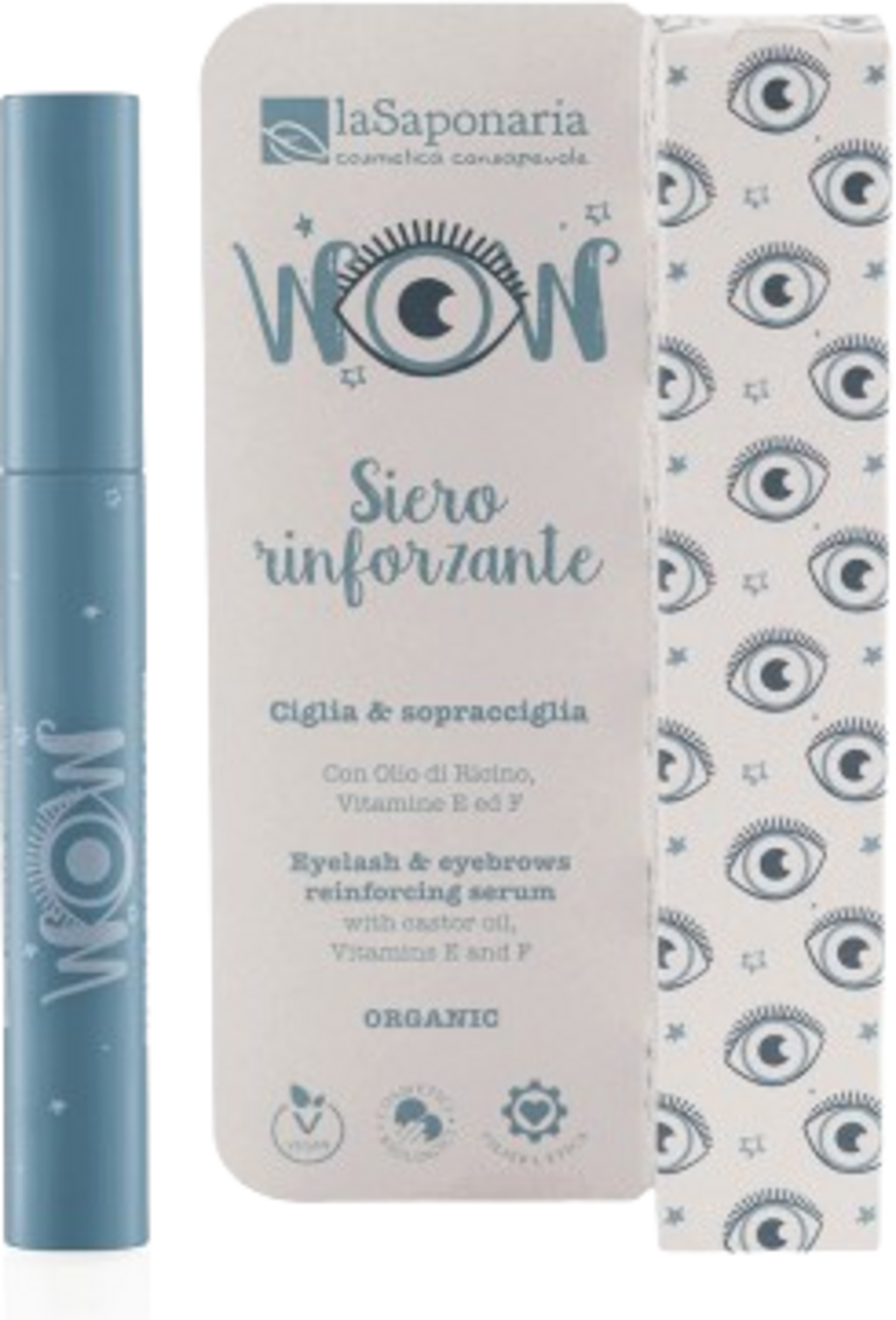 La Saponaria  WOW Stärkendes Wimpern- & Brauenserum, 10 ml