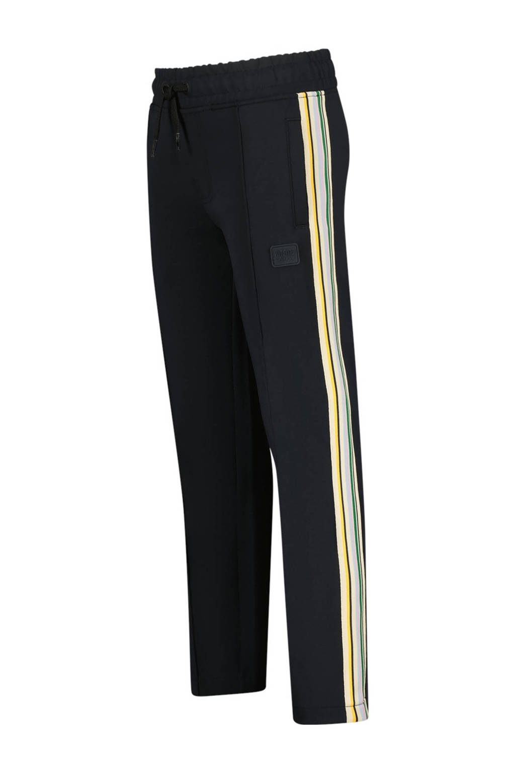 Vingino regular fit joggingbroek Sowin met zijstreep zwart/zand