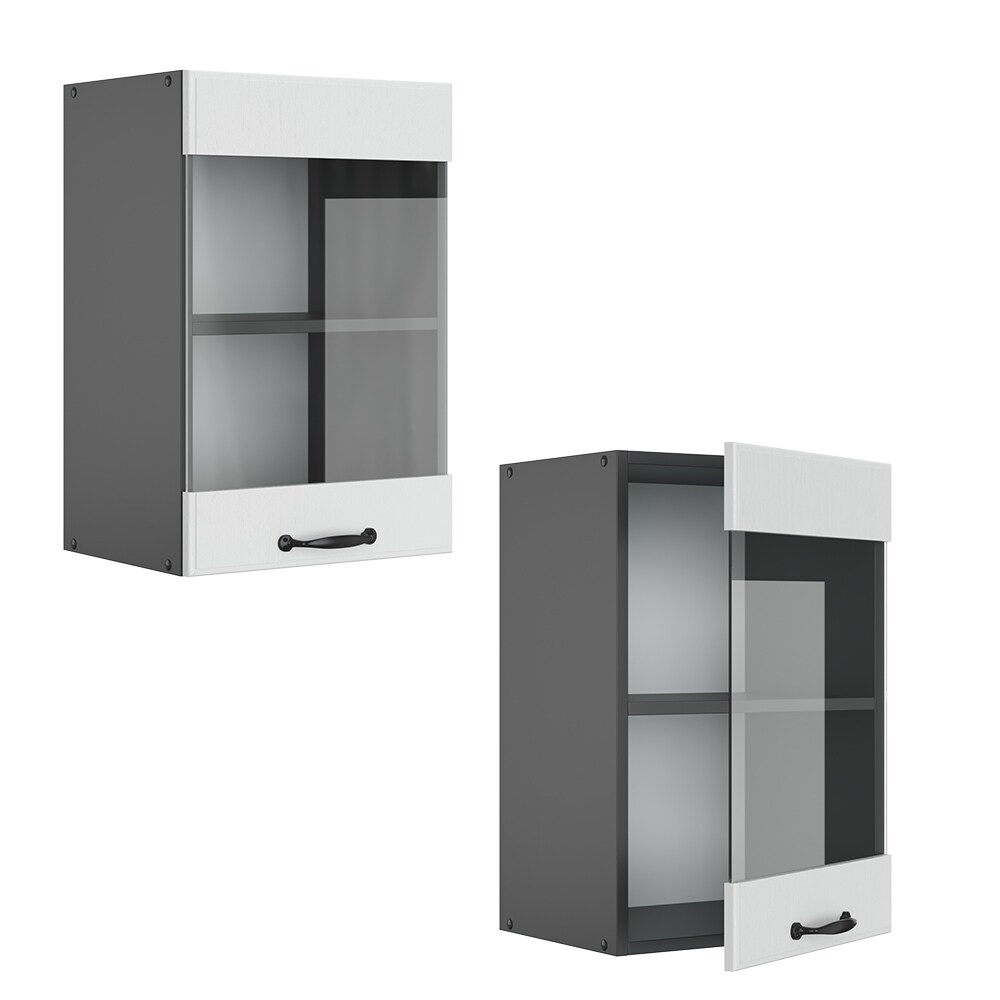 Vicco Hängeglasschrank 40 cm Anthrazit Küchenschrank Hängeschrank Küchenzeile R-Line