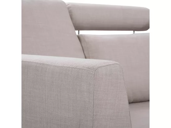 Canapé circulaire modulable en tissu beige 8 places ROTUNDE