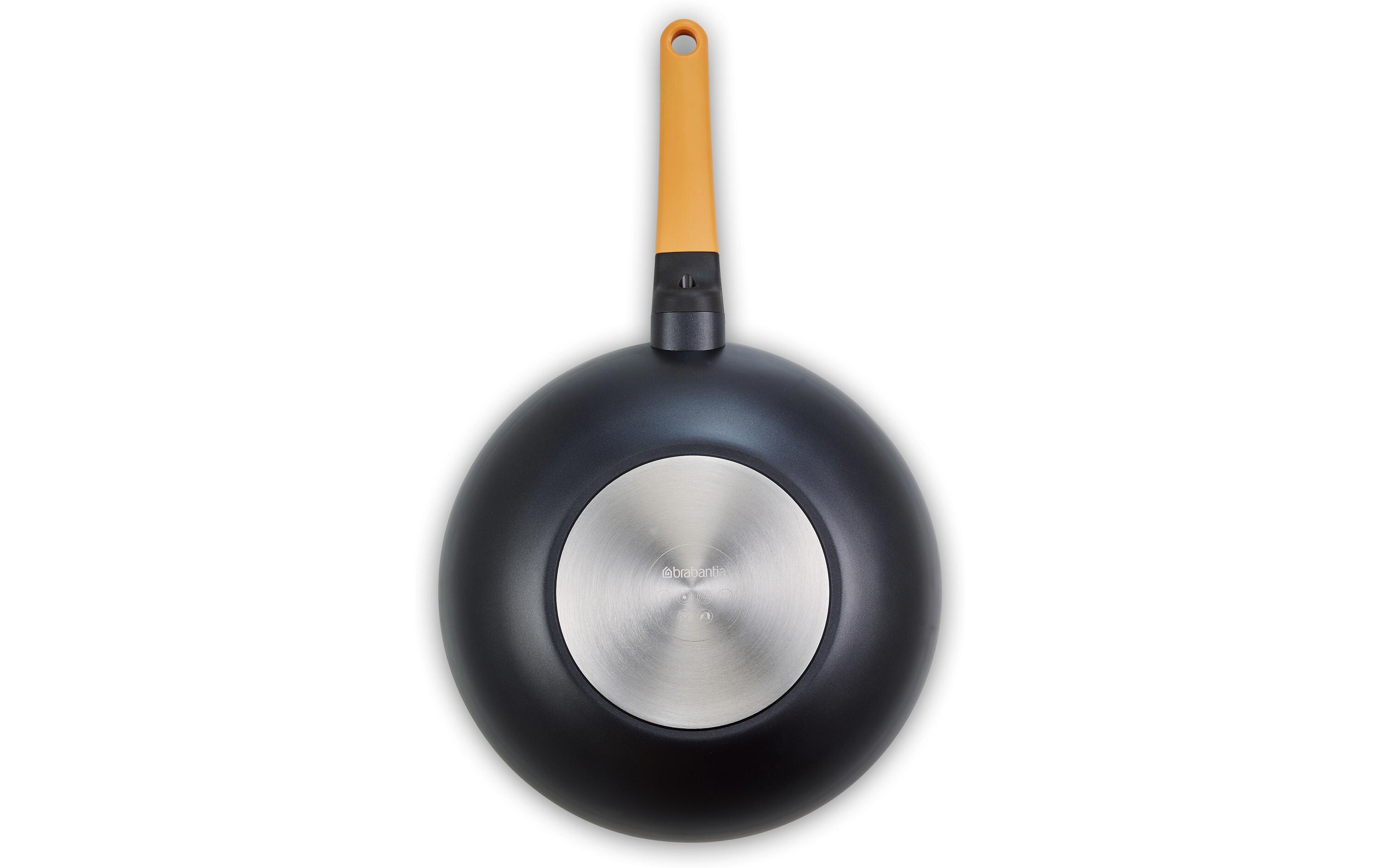 Wok Tasty+ 30 cm, Schwarz/ Honey YellowWok-Pfanne mit Antihaftbeschichtung