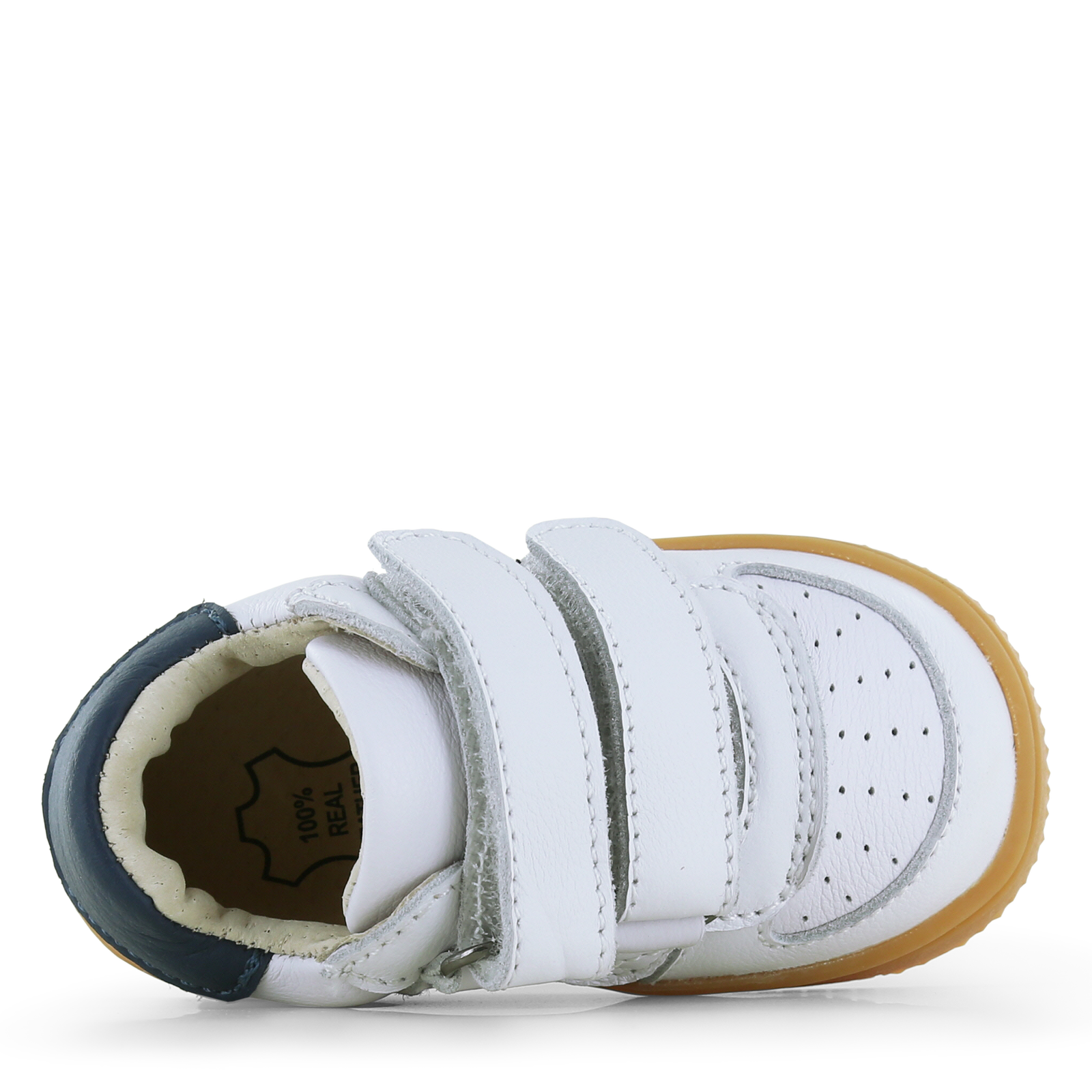 Shoesme wit-donkerblauw sneakertje Leer | Jongens schoenen