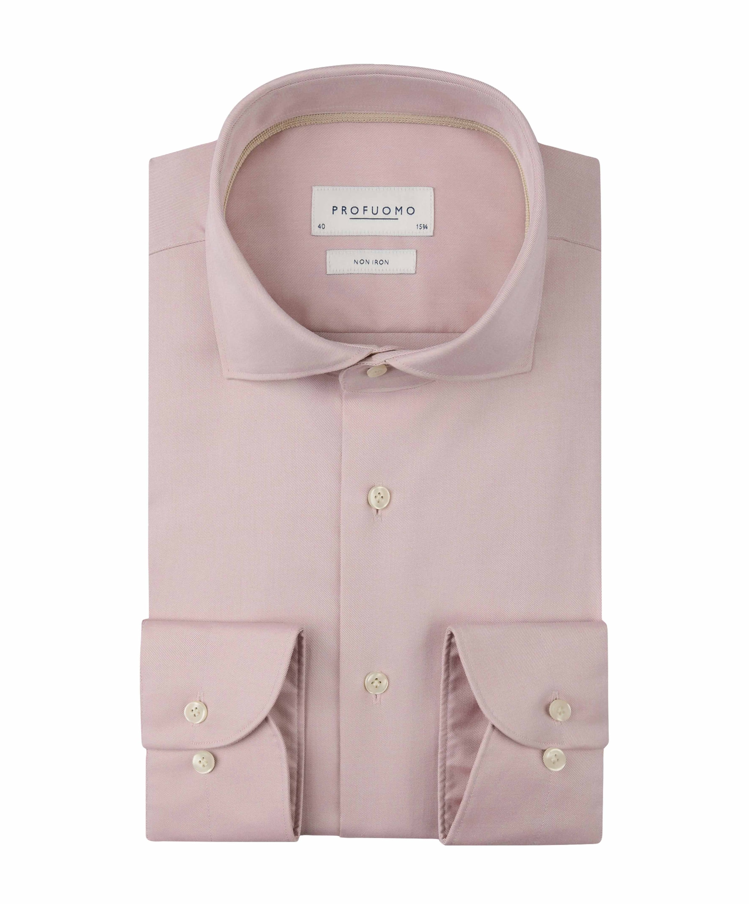 Profuomo Heren overhemd lange mouw roze