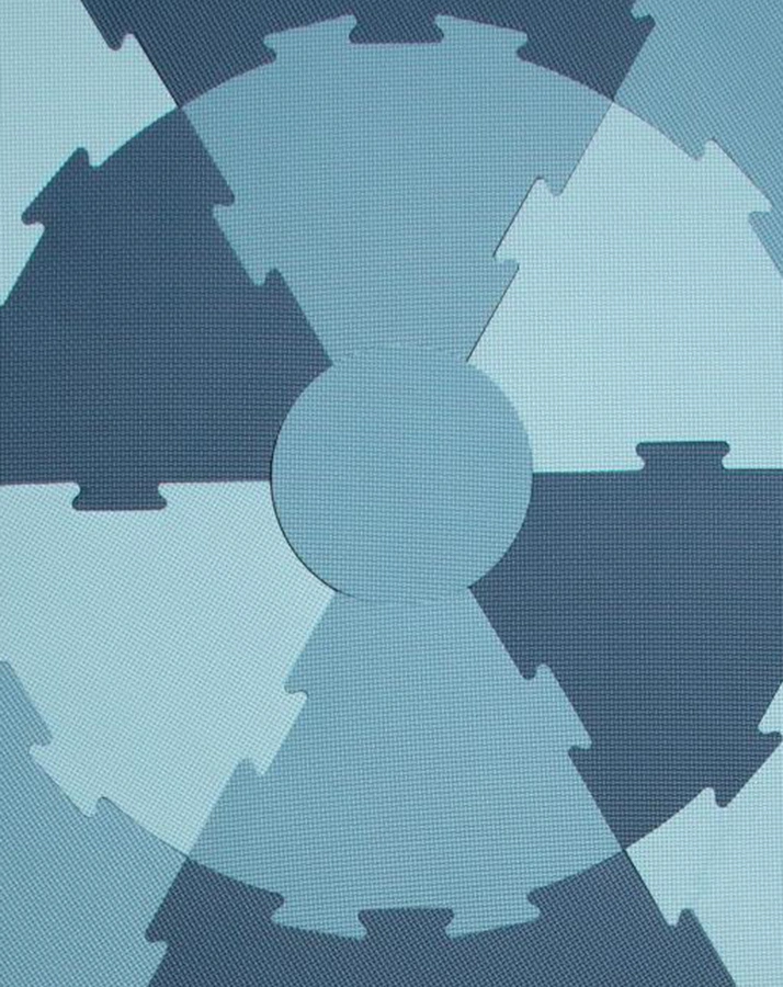 Spielmatte ROUND PUZZLE (122x122) 13-teilig in powder blue