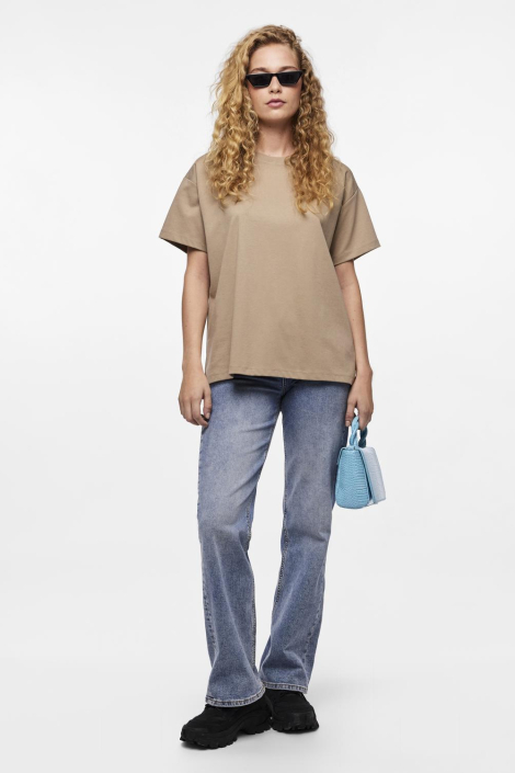 Pieces beige dames t-shirt