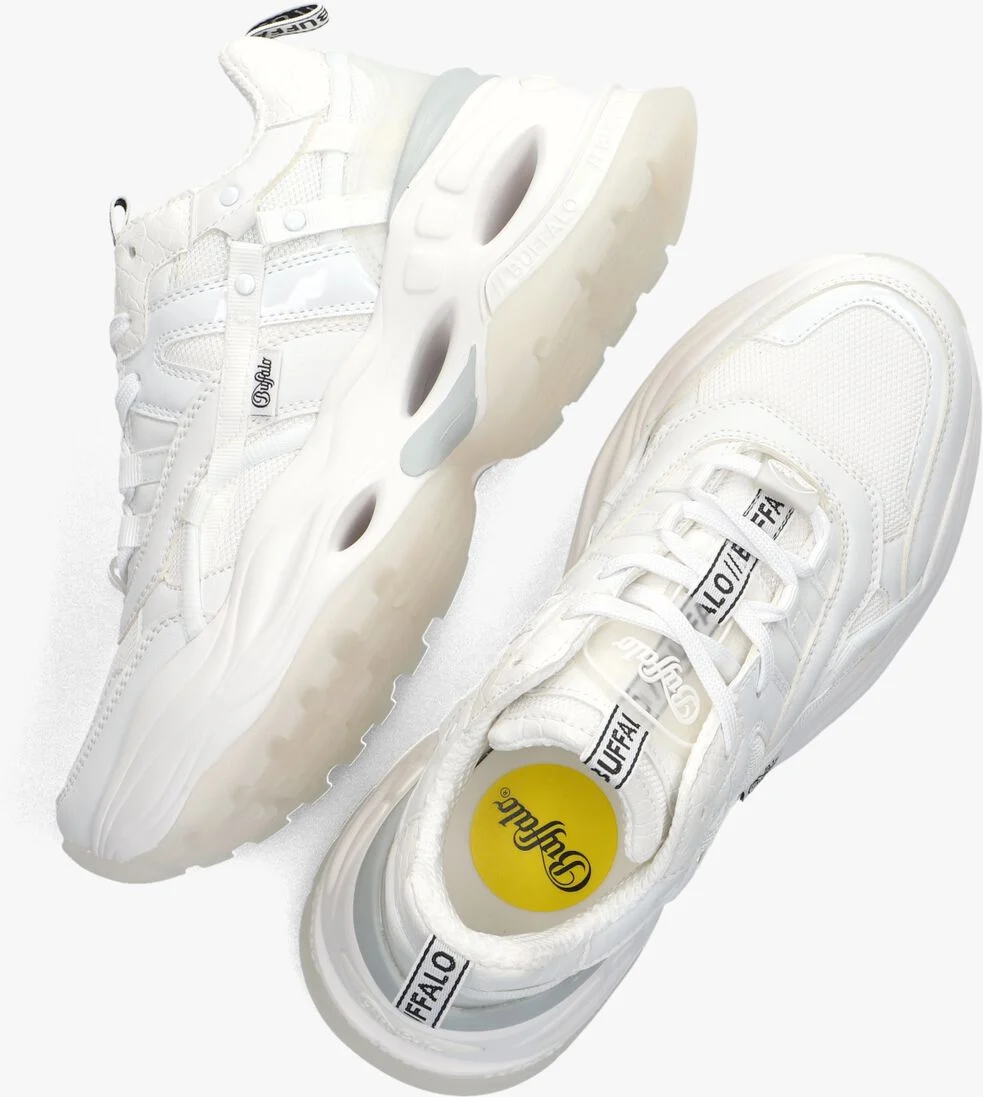 BUFFALO witte buffalo lage sneakers triplet hollow