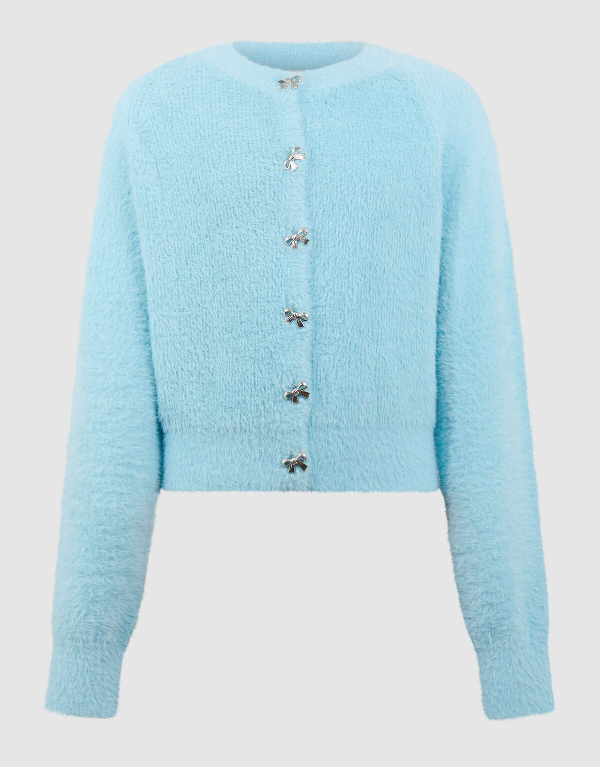 Harig Strik Vest Blauw