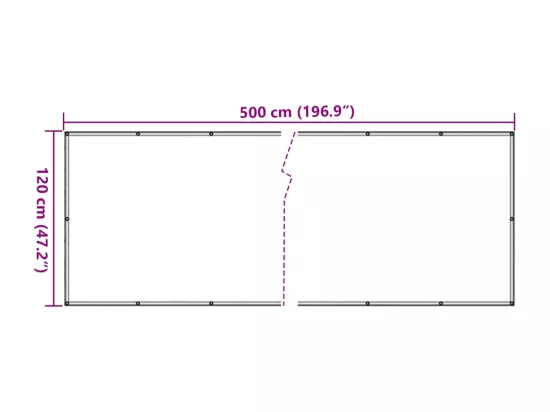 écran d'intimité de balcon gris 500x120 cm PVC