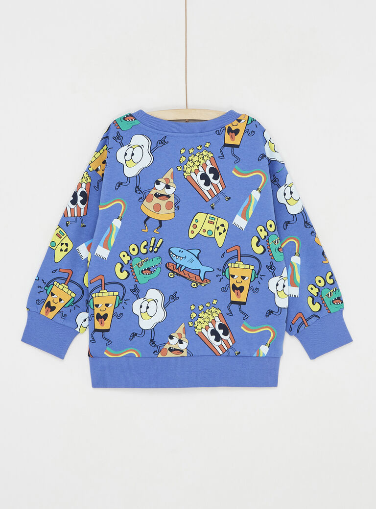 Sweat bleu imprimé pour garçon