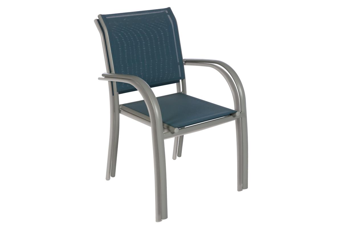 FAUTEUIL PIAZZA BLEU ORAGE SILVER