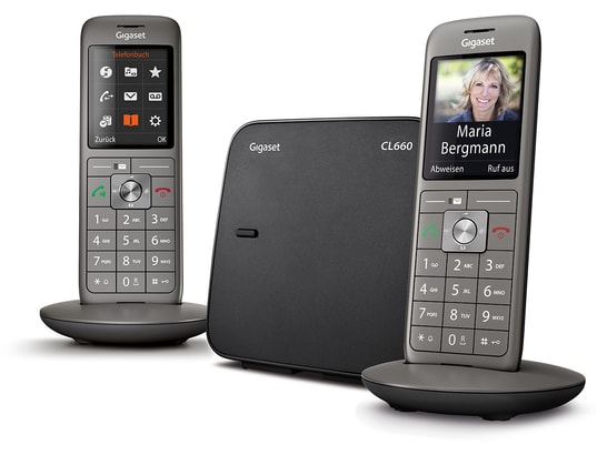 GIGASET - Téléphone sans fil CL660 gris Duo
