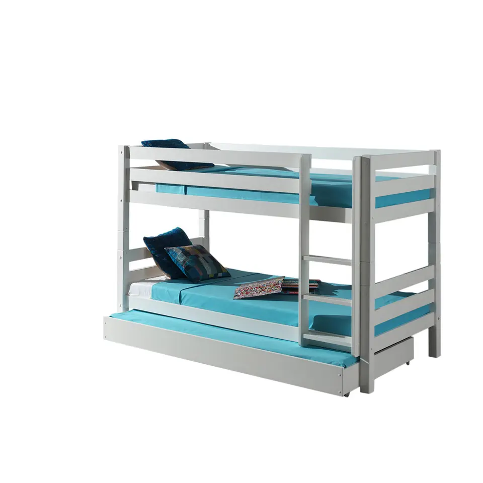 Vipack stapelbed Pino met onderbed - wit - 140x103x208 cm