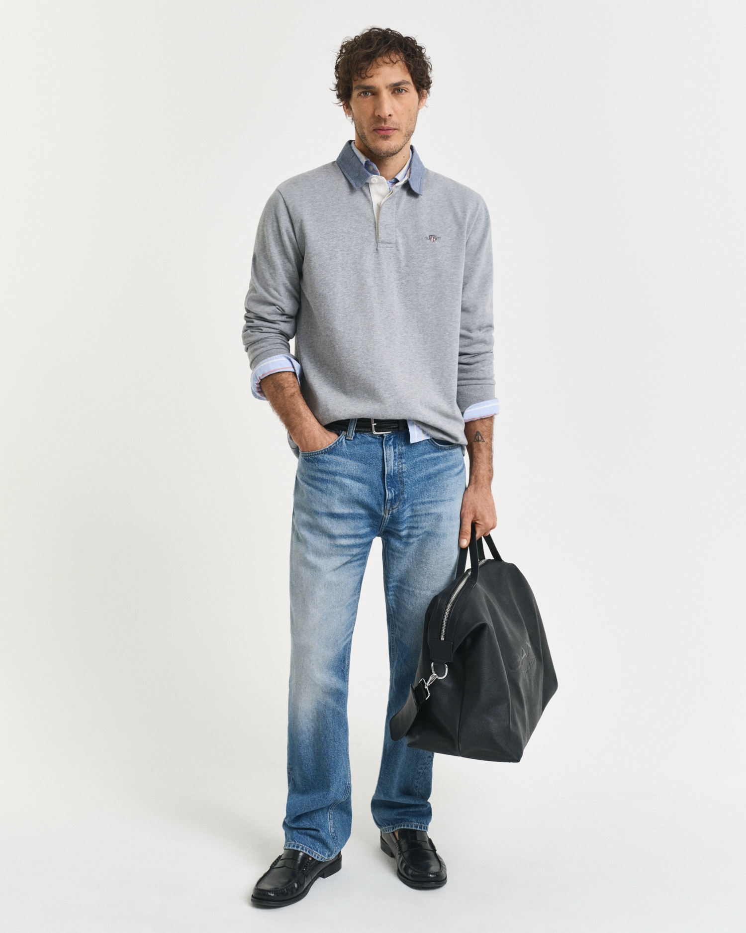 Gant Langarm-Poloshirt »REG CHAMBRAY HEAVY RUGGER«