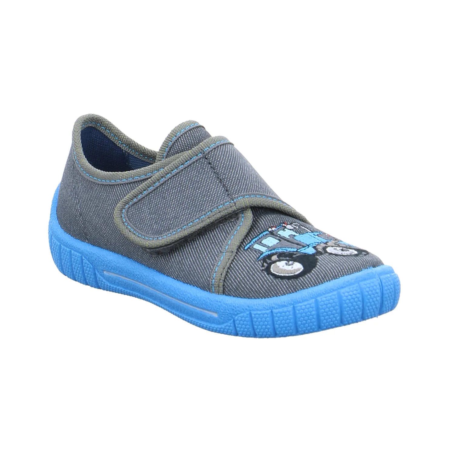 SUPERFIT Kinder-Hausschuh Grau Textil  Jungenhausschuh
