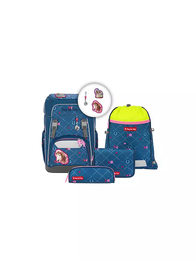 STEP BY STEP Schulrucksack Set GIANT Horse Lima dunkelblau