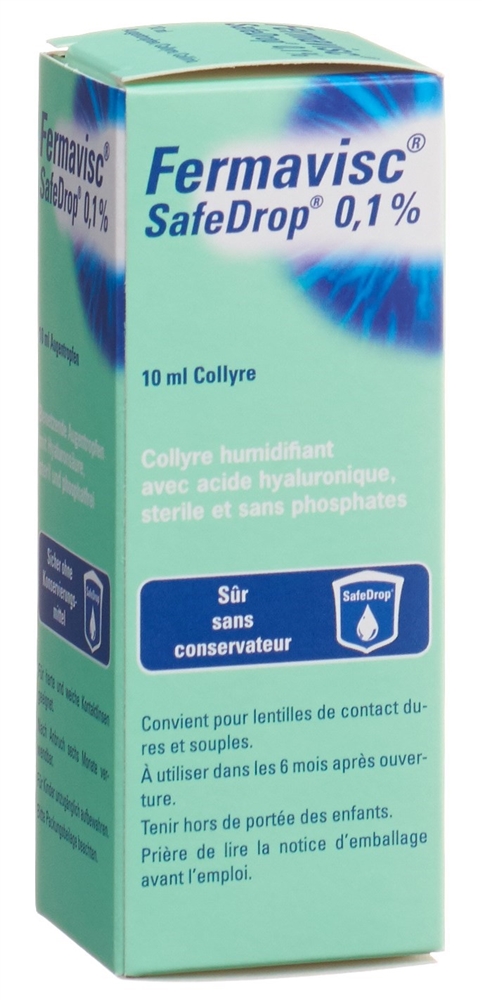 FERMAVISC SafeDrop 0.1 %<br>10 ml, Flasche, Augentropfen, Lösung