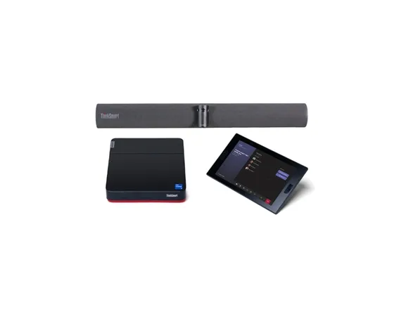 Lenovo ThinkSmart Core - Controller Kit - videokonferencepakke (lydbarre, berøringsskærmkonsol, beregningssystem) - med 3 års Lenovo Premier Support   First Year Maintenance - Certified for Microsoft Teams Rooms - sort