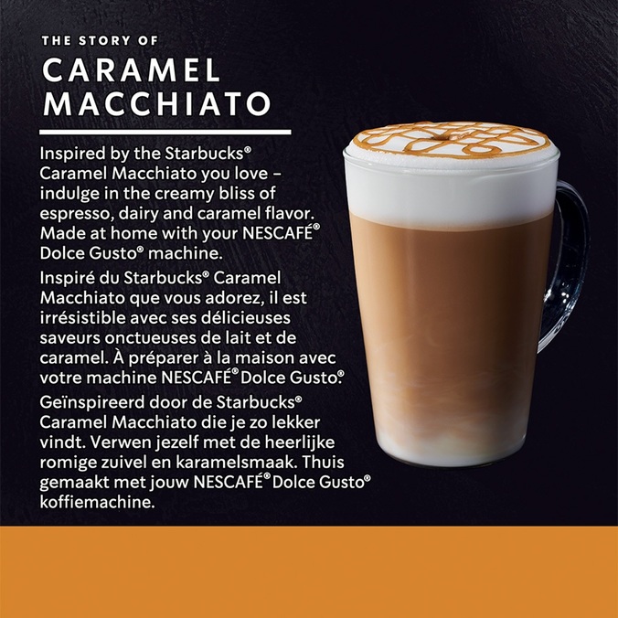 12 capsules - Latte Macchiato Caramel - STARBUCKS DOLCE GUSTO®