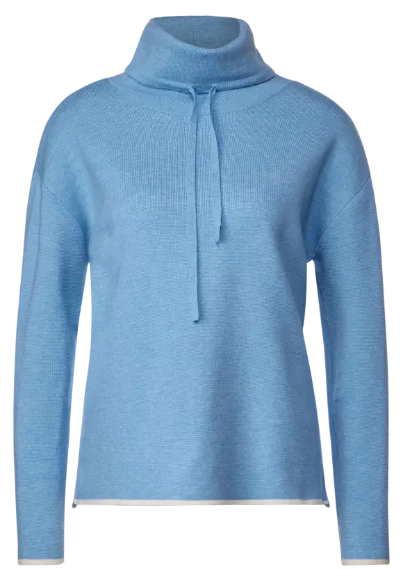 Pullover mit Tunnelzugband - gentle blue melange