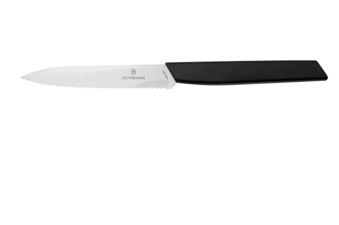 Victorinox Swiss Modern 6.9003.10W gekarteld groentemes 10 cm, zwart