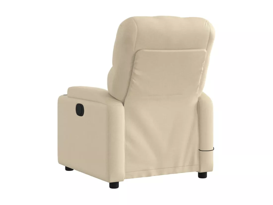 Fauteuil massant inclinable Crème Tissu