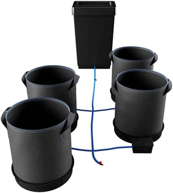 AutoPot 4 Töpfe, XXL-System, Stofftöpfe, 4,5 l, Reservoir im Lieferumfang enthalten, selbstbewässernd, Schwerkraft-betriebenes Bewässerungssystem