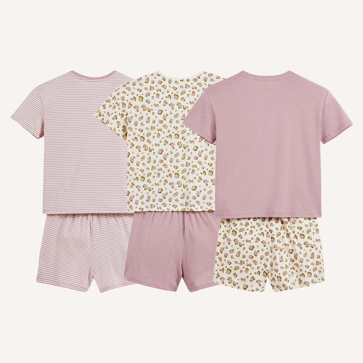 COLEÇÃO LA REDOUTE<br>Conjunto de 3 shorts de pijama de algodão