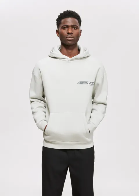 Hoodie met print grijs (GRS.L)