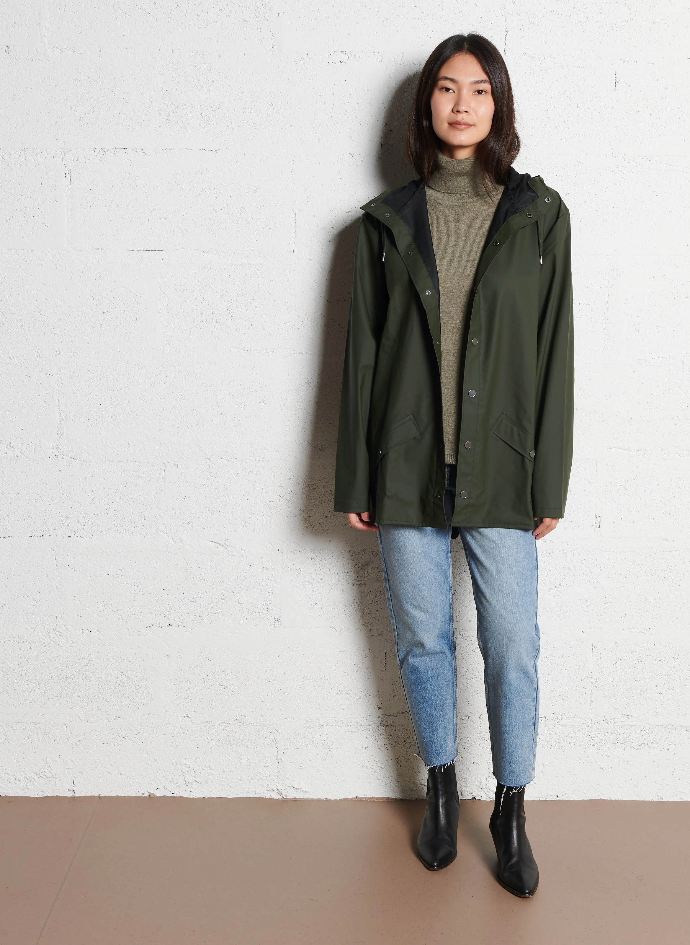 Coupe-vent imperméable à capuche | Kaki