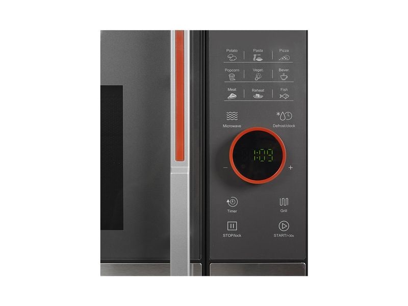 Berger Lanz Mikrowelle mit Grill MW23P63 Grau/Schwarz Mikrowelle mit Grillfunktion