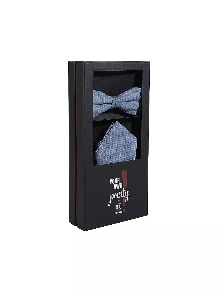 CG - CLUB OF GENTS Set Fliege und Stecktuch PAXTON  hellblau