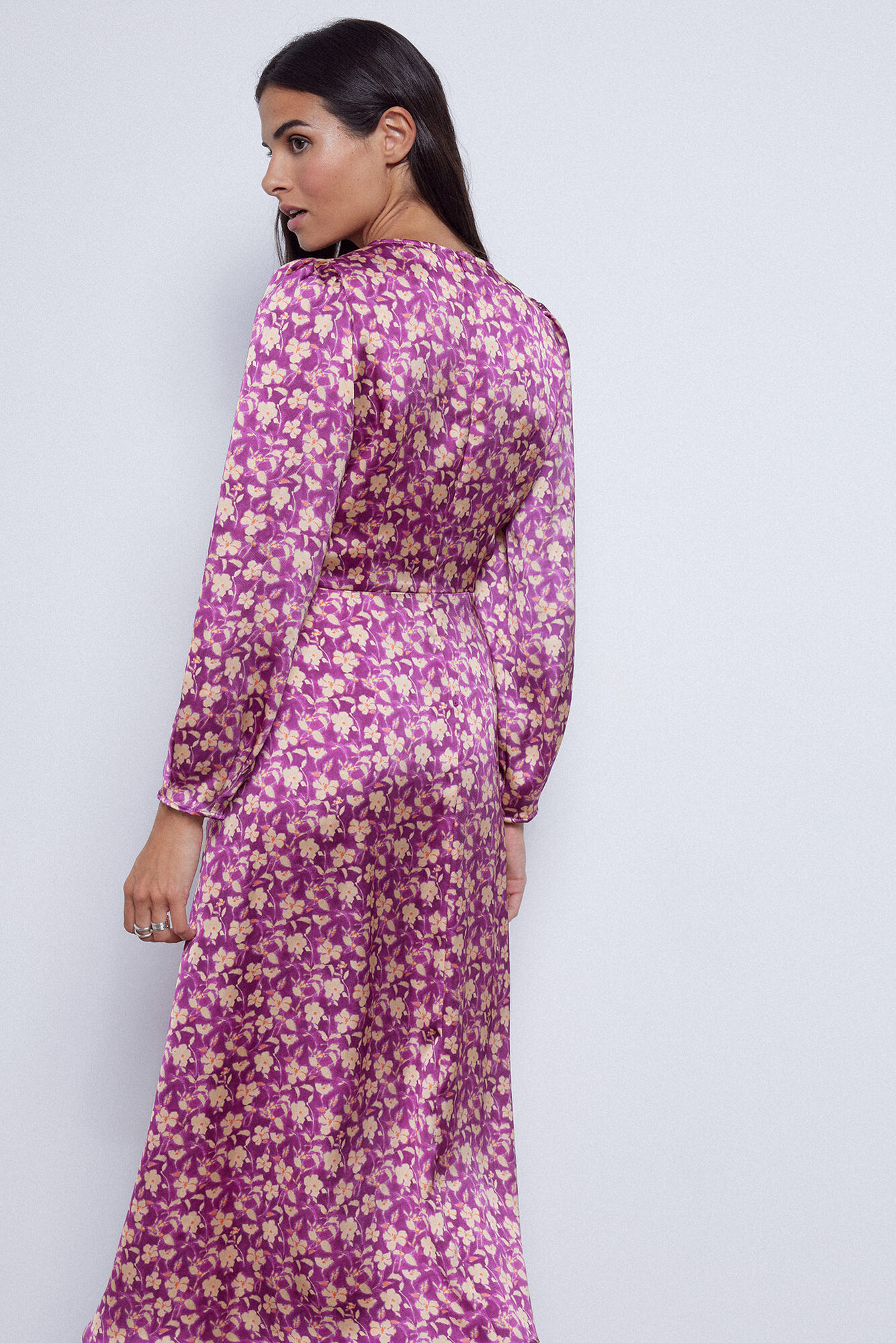 vestido longo estampado