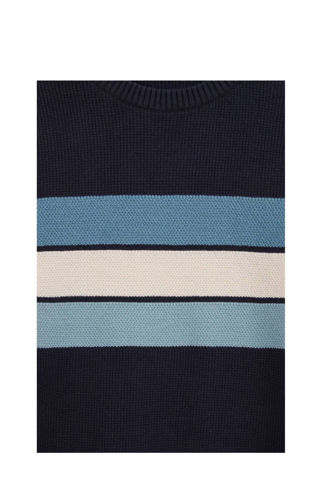WE Fashion gebreide trui donkerblauw