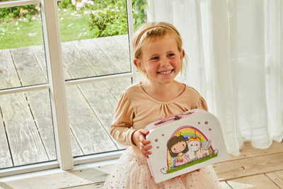 Barbo Toys Lillie & Ellie Koffert med Gulvpuslespill 24 Brikker