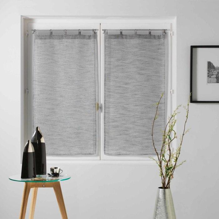 PAIRE DROITE ANNEAUX 2X60X160CM MILZA ANTHRACITE